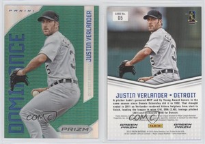 2012 Panini Prizm Dominance Green Prizms Justin Verlander #D5