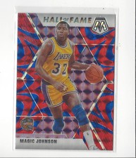 2019-20 Mosaic Mosaic Blue Reactive #291 Magic Johnson (Hall of Fame) Lakers