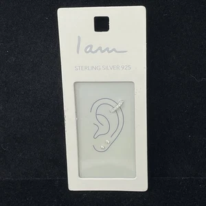 I AM Sterling SILVER 925 Earrings Ear Lobe Helix - Picture 1 of 3