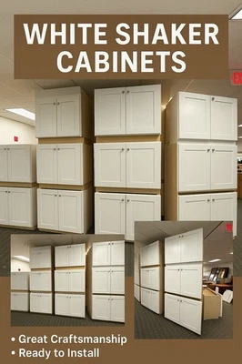 Premium White Shaker Cabinets for Sale - Image 1 of 4