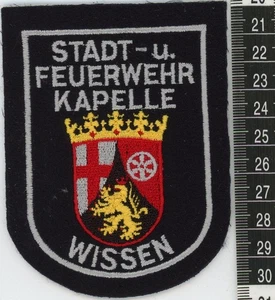 Stadt und Kapelle Wissen Rheinland-Pfalz Freiwillige Feuerwehr Germany Patch Neu - Picture 1 of 1