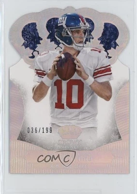 2013 Panini Crown Royale Silver Holo Die-Cut Crown /199 Eli Manning #38 - Image 1 of 2