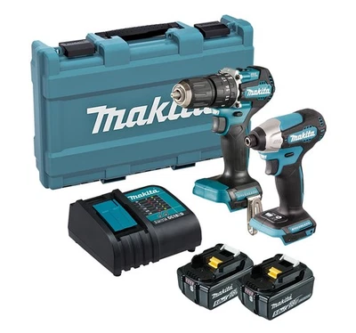 Makita DLX2414ST 18V Li-ion LXT Combo Kit Complete with 2 x 5.0 Ah Batteries ... - Image 1 of 4