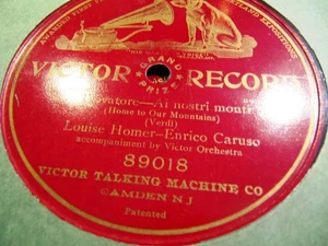 1908 TK 1 ENRICO CARUSO Louise HOMER TROVATORE AI NOSTRI MONTI GRAND PRIZE 89018 - Picture 1 of 1