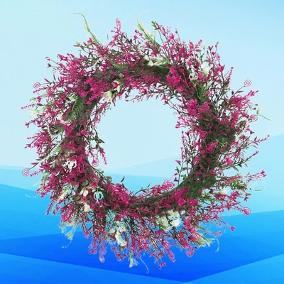  1PC Simulated Leaves Wreath Wall Hanging Fern Leaves Garland Decor Artificial - Image 1 of 4