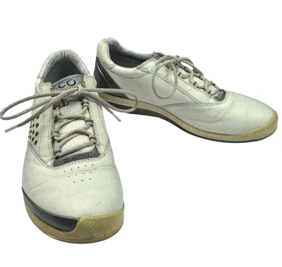 ECCO Biom 高尔夫牦牛皮革自然运动白色女式 39 码 EU 8 美国 — 第 1/4 张图片