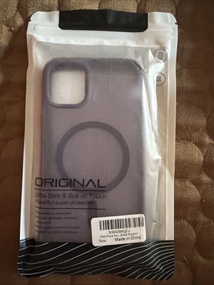 Capa macia ultra fina ORIGINAL para iPhone 11 silicone magnética roxa escura - Imagem 1 de 3