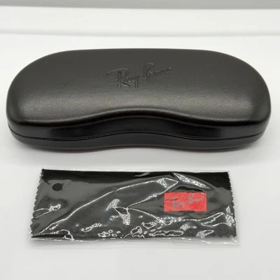 Ray-Ban Universal Small Black Hard Sunglasses Eyeglasses Case w/ Cleaning Cloth - Image 1 of 4