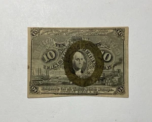 1863-67 Ten Cent Washington with Oval Frame Nice Original VF - Picture 1 of 2