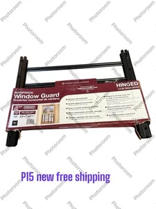 Unique Home Window Security Bar 4-Bar 23-1/4" to 42-1/2" Horizontal Hinged Black - Picture 1 of 2