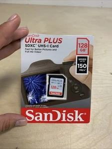 Sandisk Ultra Plus microSDXC UHS-I with Card Adapter 128gb Full HD Video - Picture 1 of 4