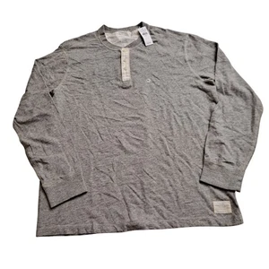 Neu mit Etikett American Eagle AE superweiches Slub Henley T-Shirt meliert grau Herren Größe XL - Bild 1 von 13