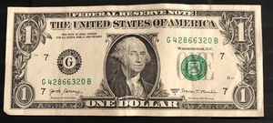 1 Dollar Schein 2017A guter Zustand - Bild 1 von 5