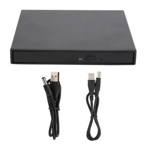 USB2.0 DVd RW Laptop Desktop CD ROM Optical Drive Black For Windo-ws 2000/Xp NEW - Afbeelding 1 van 12