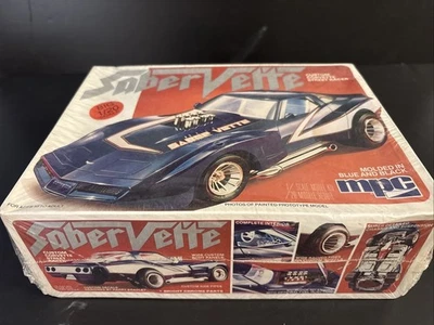 mpc SABER VETTE Sealed Corvette Chevrolet Car Model Kit Dented Box NIP  1981 vtg - Image 1 of 4