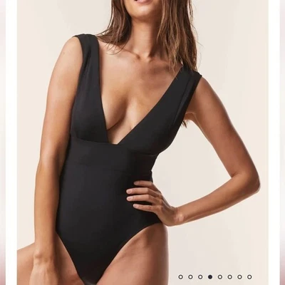 Maiô Andie Swim The Mykonos One Piece LT preto plus size XXL alto novo com etiquetas - Imagem 1 de 4