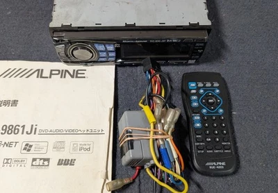 Alpine DVA-9861Ji 1DIN Car Audio DVD CD Head Unit MP3 WMA dts BBE testato fun... - Immagine 1 di 4