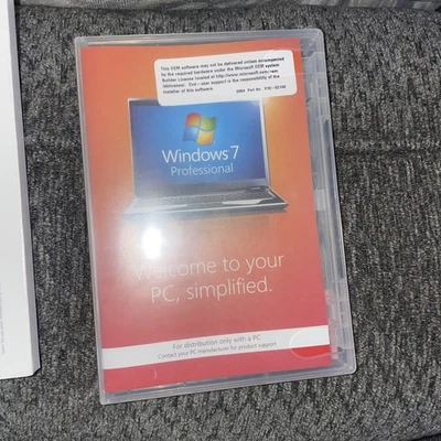 DVD inglés completo Microsoft Windows 7 Professional 64 bits x64 MS WIN = caja abierta Foto 1 de 4