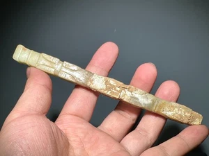 Raro Chino Shang Dy Antiguo Jade Tallado Cicada Diseño "Bing Xing Qi" L 15.0 cm - Imagen 1 de 24