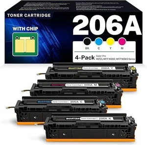 206A Color Tonerkartuschen 4er Pack mit Chip kompatibel für HP 206A W2110A 206X - Bild 1 von 7