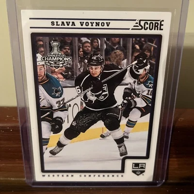 2012-13 Panini Score #233 Slava Voynov Stanley Cup Champions Card - LA Kings NHL - Image 1 of 2