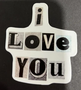 i love you stile giornale - adesivo vinile laptop notebook graffiti bicchiere ruota - Foto 1 di 5