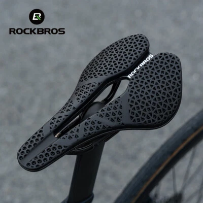 Sillín de bicicleta ROCKBROS 3D impreso ultraligero de fibra de carbono hueco para bicicleta Foto 1 de 4