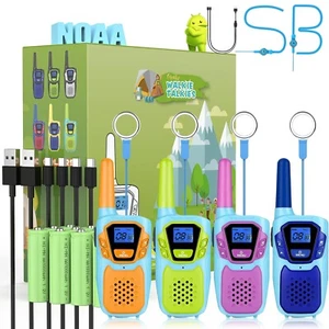 Walkie Talkies for Kids Rechargeable 4 Pack Walkie-Talkies Long Range 4 Miles... - Picture 1 of 9