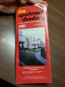 1985 Seattle & Tacoma Apartment Directory Brochure ADA Heatherwood Sunrise Point - Picture 1 of 6