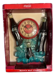 Coke Brand Coca Cola Vintage Collectible Molded Wall Clock Brand New In Box - Picture 1 of 8