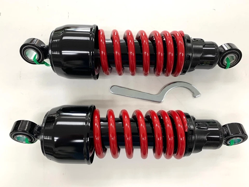 Yamaha XV700 XV750 Virago Heavy Duty Black Red Short Bobber Shocks 10.5" - Image 1 of 1