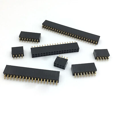 2.54mm 2 - 40Pin Female Header Pin Socket Single/Double Row PCB Strip Connector - Image 1 of 4