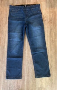 Jones New York Women's Plus Size 18 Blue Lexington Straight Dark Stretch Jeans - Picture 1 of 4