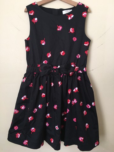 Abito Kate Spade Swift taglia 140 10 bambina figlia bambino matrimonio nero rosa floreale