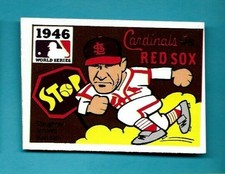 1971 Fleer  LAUGHLIN WORLD SERIES 1946 Cardinals v.Red Sox #44 BLACK BACK EXMT