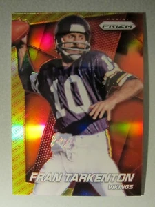*Rare* 2014 Panini Prizm Prizms Panini Logo Gold Refractors #75 Fran Tarkenton - Picture 1 of 2