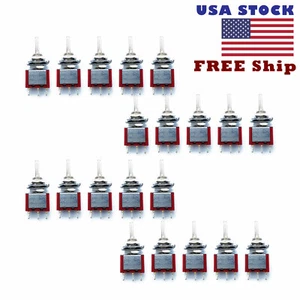 20 Stck. 3 Pin SPDT EIN-AUS-EIN 3 Positionen Mini-Kippschalter MTS-103 US Kostenloser Versand - Bild 1 von 3