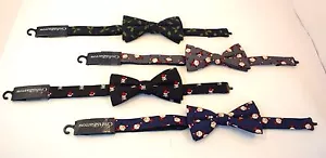 Cravatta uomo Croft & Barrow nuova con fiocco scegli il tuo stile blu navy agrifoglio Babbo Natale grigio nero - Foto 1 di 10