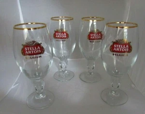 STELLA ARTOIS BELGIUM 33CL 140 KENTUCKY DERBY CHURCHILL DOWNS BEVERAGE GLASS 4CT - Picture 1 of 5