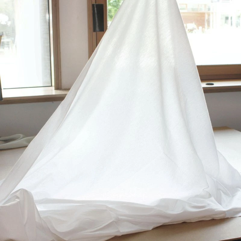 weiß reine Baumwolle leichte Kleidung Deko-Stoff Nessel Meterware Batist Tolko - Bild 1 von 1