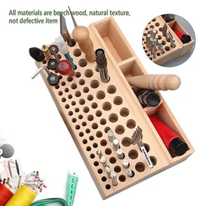 Portaherramientas Artesanía de cuero Soporte de herramientas 98 agujeros Estante de almacenamiento de cuero - Imagen 1 de 12