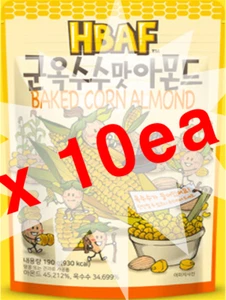 [190g *10ea] HBAF Gilim Baked Corn Almond Korean Snack Almonds - Picture 1 of 7