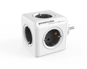 allocacoc PowerCube oryginalny szary, kostka gniazdowa i adapter podróżny - Zdjęcie 1 z 2