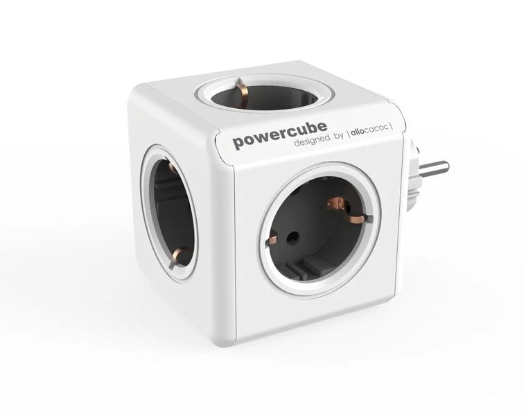 Allocacoc PowerCube Orginal Reiseadapter - Trolley Grey