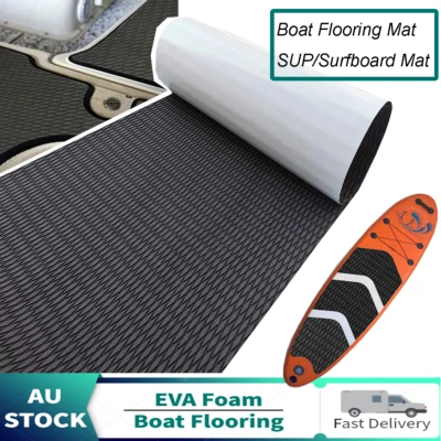 Marine Surfing Deck Grip Pad EVA Foam Boat Flooring Yacht SUP Mat Black 240x90cm - image 1 of 4