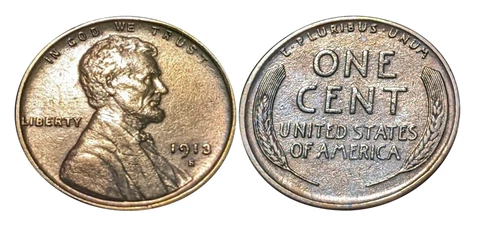 1913-S Lincoln Wheat Cent Penny 1c BU++ UNC++ RED DIFFICULT  DATE ID:27777 Cover