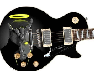 Eminem Devil/Angel Autographed 1/1 Custom Graphics Electric Guitar ACOA - Picture 1 of 5