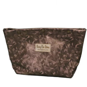Bolso de Maquillaje Mujer Snap Pequeño Marrón Origami Ilusiones Vinilo - Imagen 1 de 10