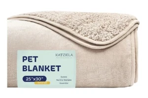 Katziela Premium Cat and Dog Soft Throw Blankets for Cozy Home Soild Light Brown - Picture 1 of 45