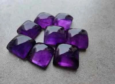[WHOLESALE] NATURAL AMETHYST CABOCHON SQUARE SHAPE LOOSE GEMSTONE - Image 1 of 3